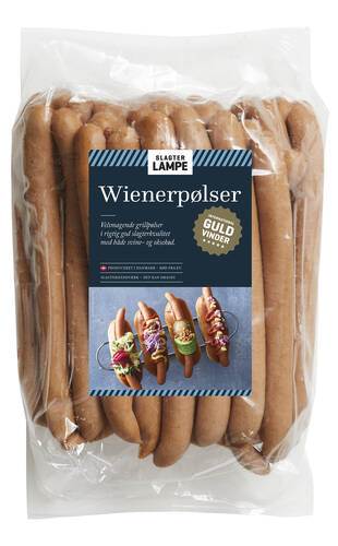 Wienerpølser, 62,5 g, 2 kg