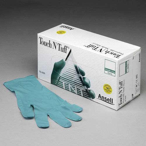 Nitrilhandsker Tough N Tuff pudderfri, large, grøn, 100 stk
