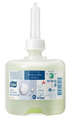 Sæbe luksus hair & body, til S2 dispenser, 8 x 475 ml