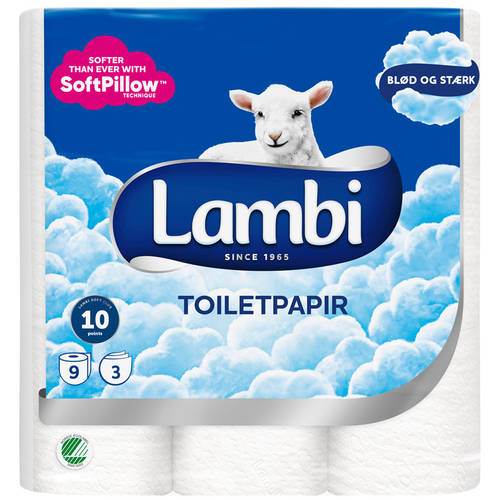 Toiletpapir 3-lags, 21,25 m, 36 rl