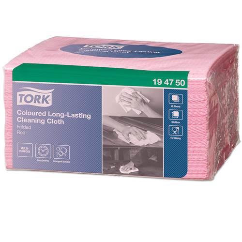 Allround klud W8 rød 30 x 38 cm, 40 stk