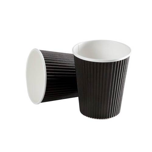 Kaffebägare Black Line 340 ml, ripple wall, 25 st