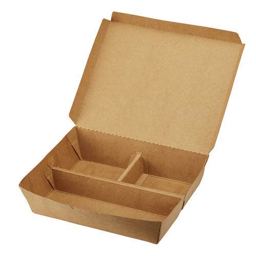 Papcontainer 3-fack med lock, 208 x 172 x 50 mm, 100 st