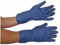Gummihandsker latex small, blå, 12 par