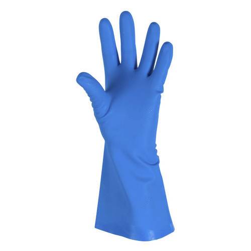 Gummihandskar nitril stl S, blå, 1 par