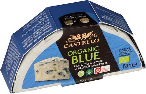 Blåmögelost Castello Blå 70+ (42%), ekologisk, 150 g