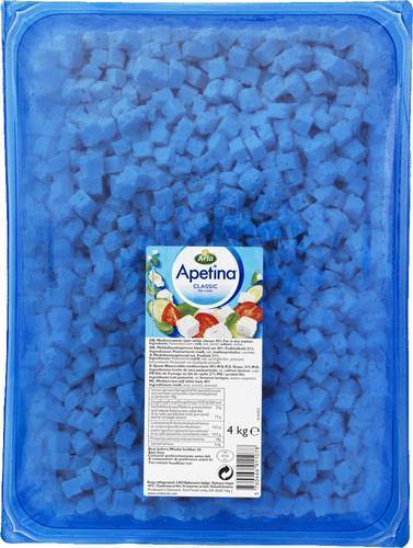 Apetina 45+ (21%), tärnad salladsost, avrunnen, 4 kg