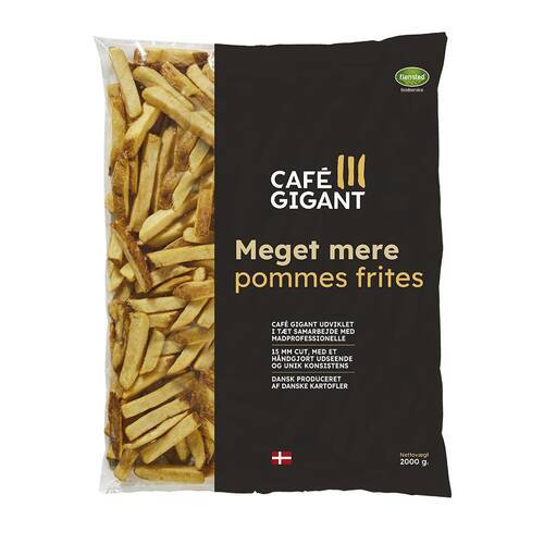 Pommes frites Café Gigant med skræl 15 mm, til ovn og friture, 4 x 2 kg