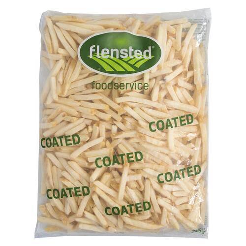 Pommes frites, med skræl, coatede, 10 mm, 2,5 kg