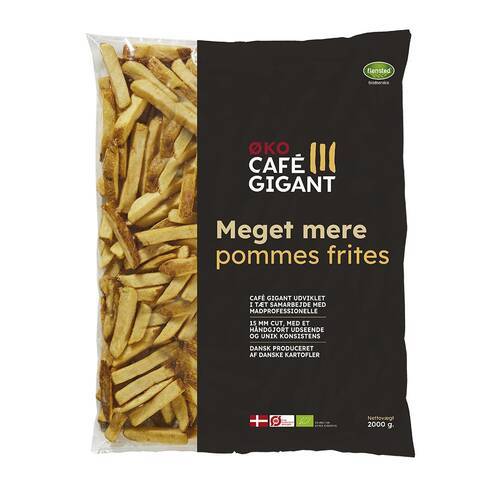 Café Gigant Pommes Frites med skræl, 15 mm, m/dextrose, 2 kgtil ovn og friture