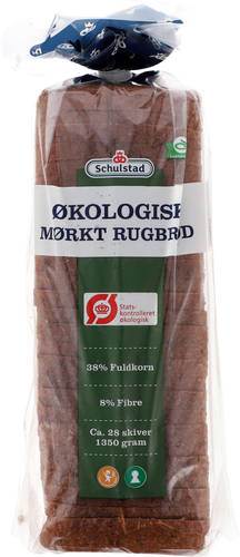 Mörkt Rågbröd, 28 skivor, ekologisk, 1350 g