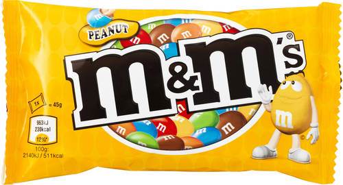 M&M jordnötter, 24 x 45 g