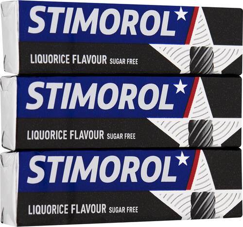 Stimorol real liquorice tuggummi, sockerfri, 12 x 3 x 14 g