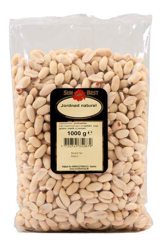 Jordnødder usaltede og uristede, 1 kg