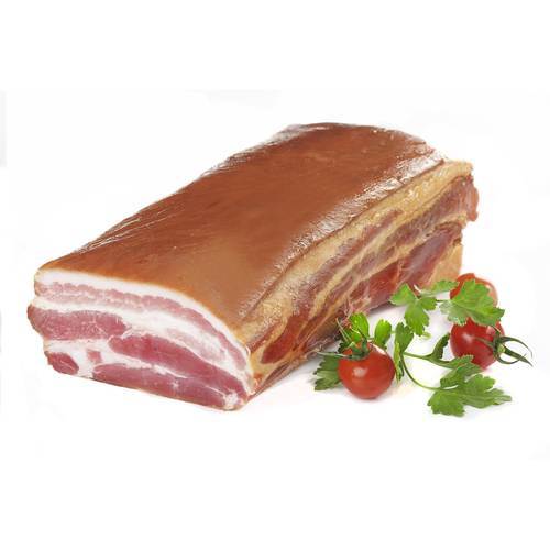 Bogfläsk, rökt, hel sida, ca. 2 kg