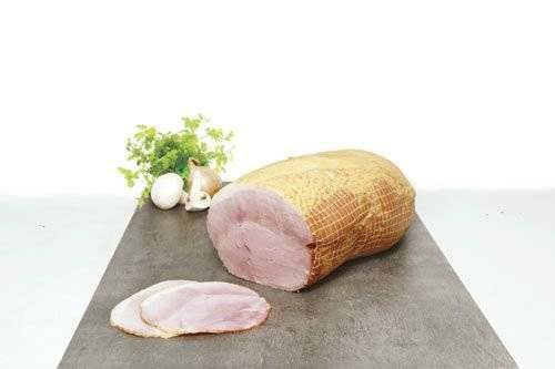 Skinke party, kogt, uden svær, i net, hel, ca. 4,5 kg