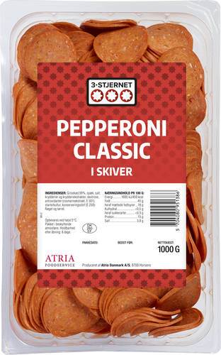 Pepperoni i skiver, classic, 1 kg