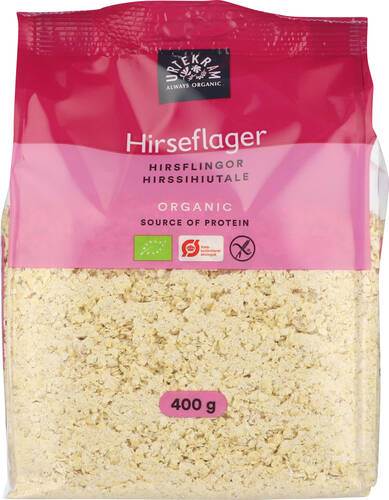 Hirsflingor, glutenfri, ekologiska, 400 g