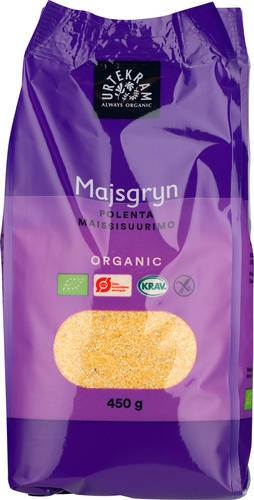 Majsgryn, glutenfria, ekologiska, 450 g