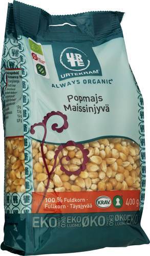 Majs till popcorn, ekologisk, 400 g