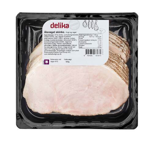 Skinke ålerøget i skiver, 500 g