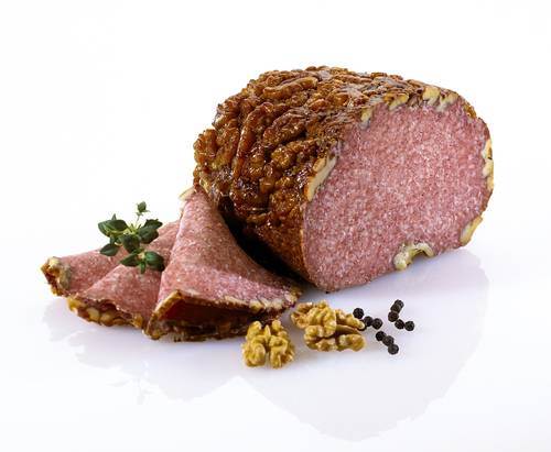 Salami blok med valnød, ca. 1,5 kg