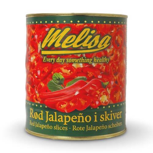 Jalapenos röd, skivad, 3 kg