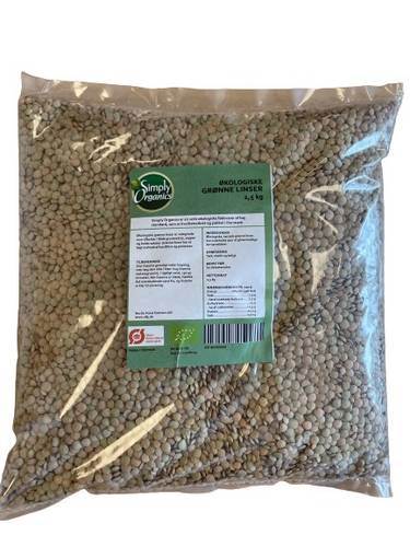 Linser gröna, ekologiska, 2,5 kg
