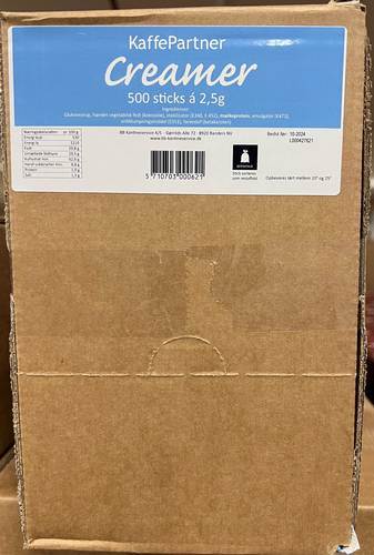 Creamer sticks, 500 x 2,5 g
