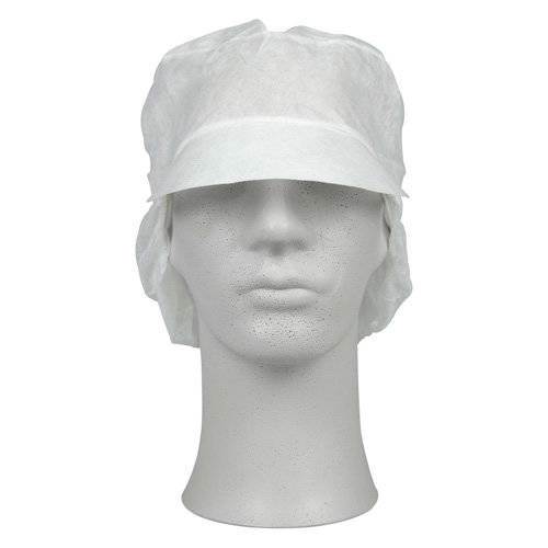 Snood cap 58 cm, non woven, hvid, 100 stk