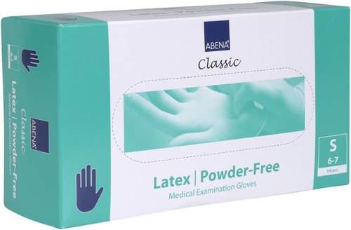 Latexhandsker pudderfri, blå, small, 100 stk