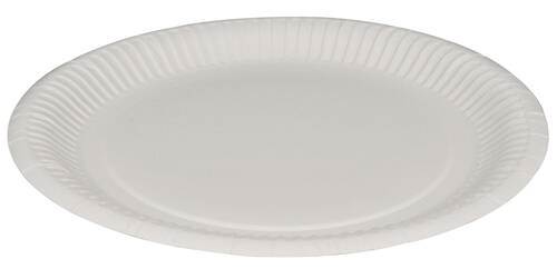 Papptallrik Ø 22,5 cm, vit, 100 st
