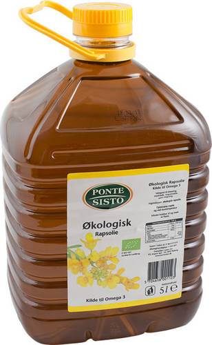 Rapsolja, ekologisk, 5 l