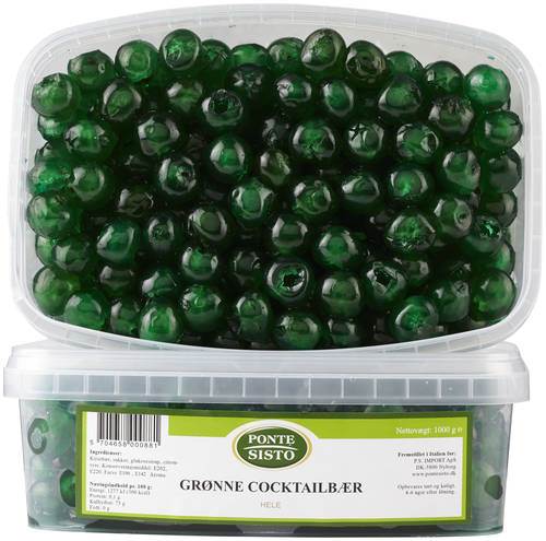 Cocktailbær hele grønne, 1 kg