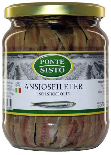 Ansjovis (filé, inlagda i lake) 550 g