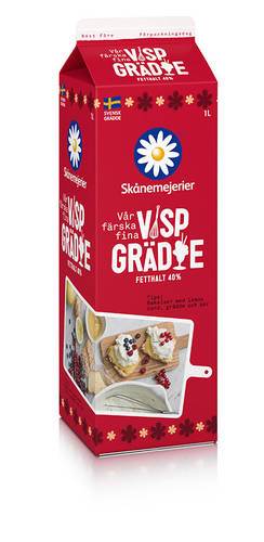 Vispgrädde 40%, 1 l