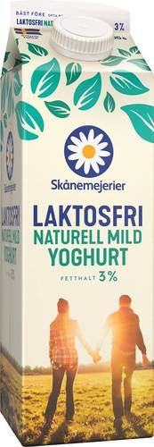 Mild yoghurt naturell 3% laktosfri, 1 l