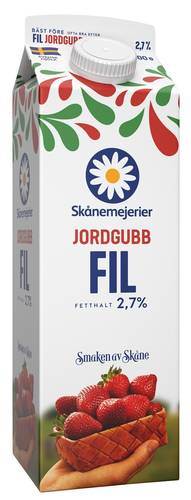 Jordgubbsfil 3%, 1 l