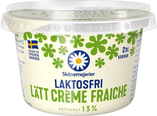 Lätt crème fraiche 15% laktosfri, 200 ml