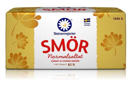 Smör, normalsaltat, i folie, 1kg