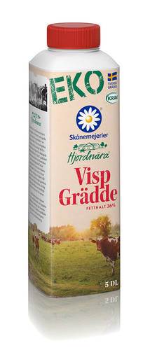 Vispgrädde 36 %, KRAV, ekologisk, 5 dl
