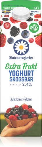 Fruktyoghurt Skogsbär 2,4%, 1 kg