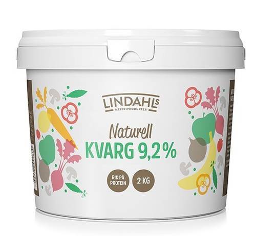 Kvarg naturell 9,2%, 2 kg