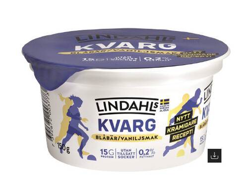 Kvarg Blåbär/Vanilj, 0,2 %, UTS, 150 g