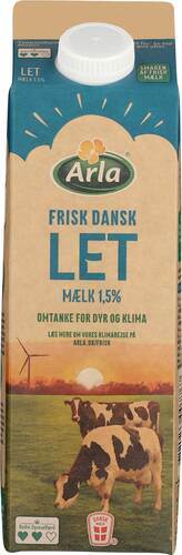Mjölk 1,5%, Lærkevang, 1 l