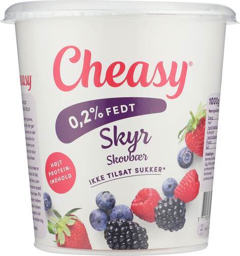Skyr med skogsbär 0,2% Cheasy, 1 kg