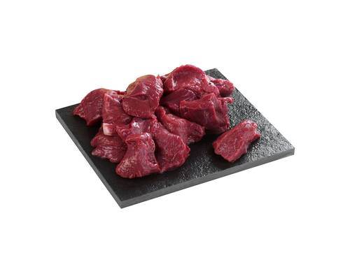 Krondyrkød i tern af nakkefilet, Ca. 2,5 kg, EU
