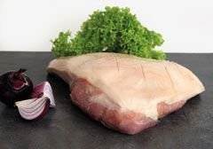Skinkeyderlår uden svær, med lårtunge, honningmarineret, ca 3,5 kg
