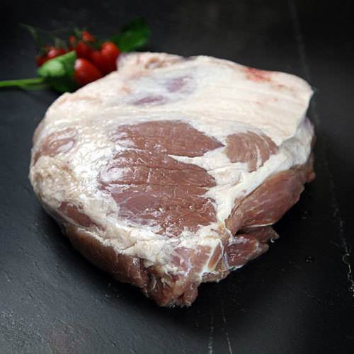 Bov af gris uden ben,svær,snitte,skankekød,sprængt,tilsat 10% lage,ca. 4 kg, EU