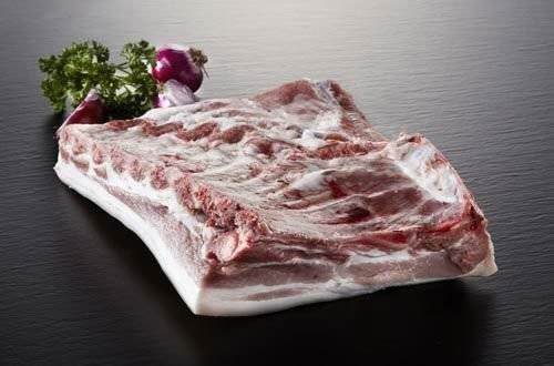 Topper, brystflæsk top med svær med ben, ca. 3,5 kg, Danmark